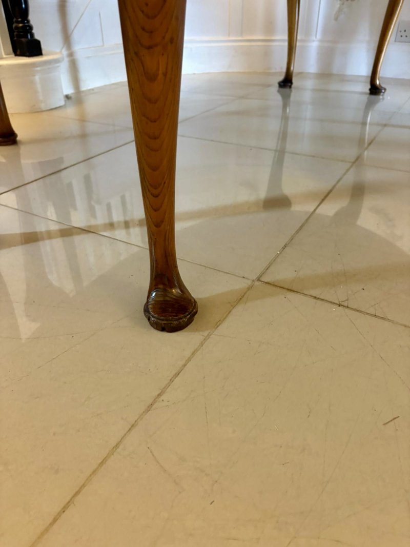 Large Antique Quality Figured Walnut 10 Seater Wake Dining Table - Image 15